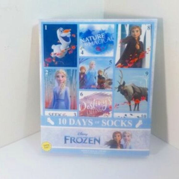 Disney Frozen Quarter Height Socks Size 2T-4T, 10 Days of Socks Advent - Picture 2 of 4
